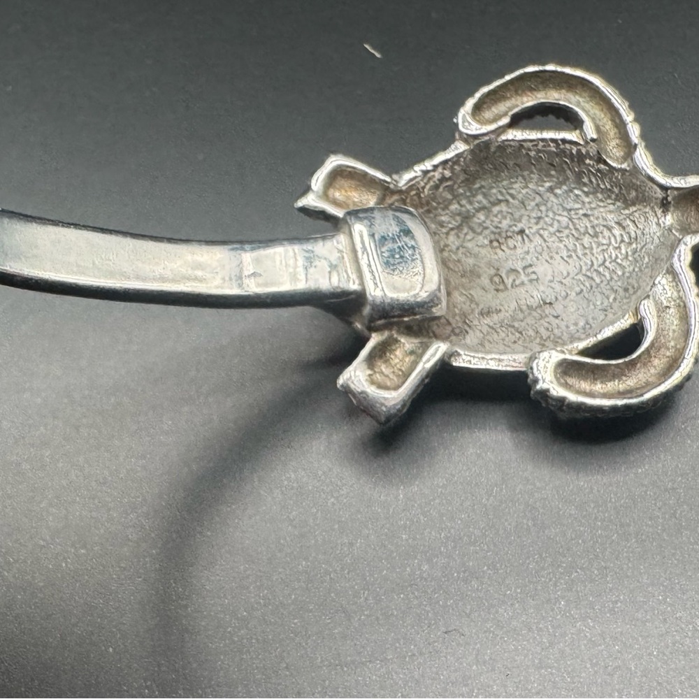 Silver Turtle Bangle Bracelet - image 4